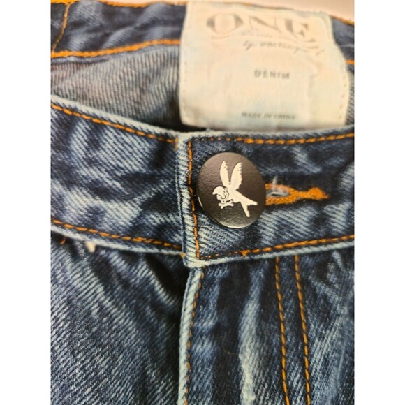 ONE X ONE TEASPOON FREEBIRD Skinny ZIPPER Ankle Jeans Distressed Ripped Size 22 - Picture 5 of 14